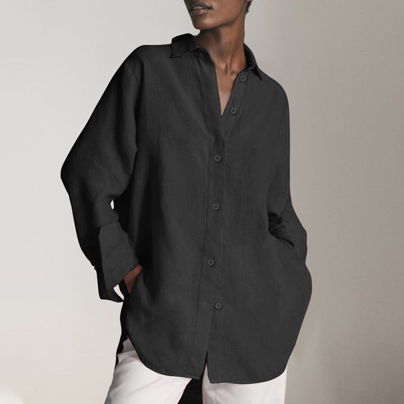 Classic Long Button Up Waist Top