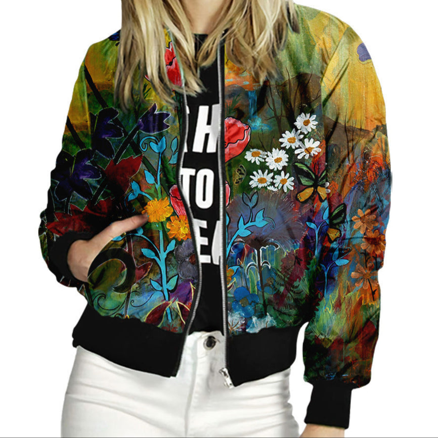 Floral Collection Varsity Jacket