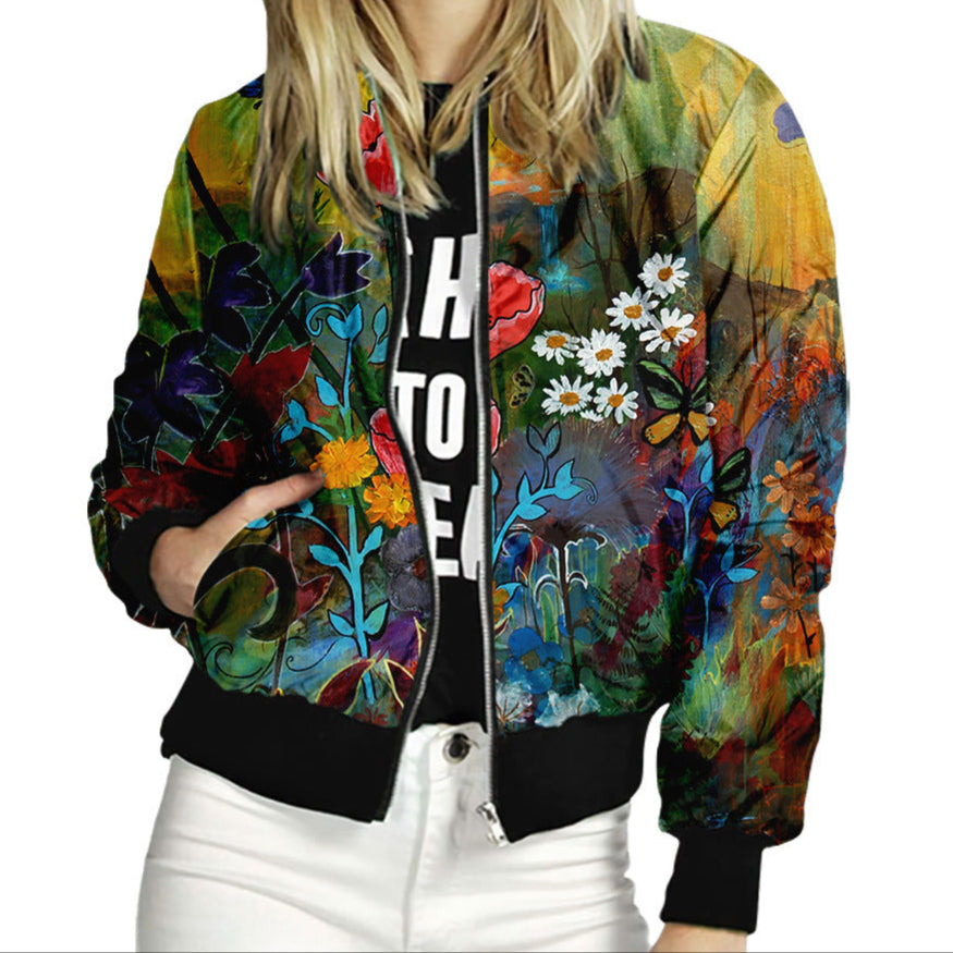 Floral Collection Varsity Jacket