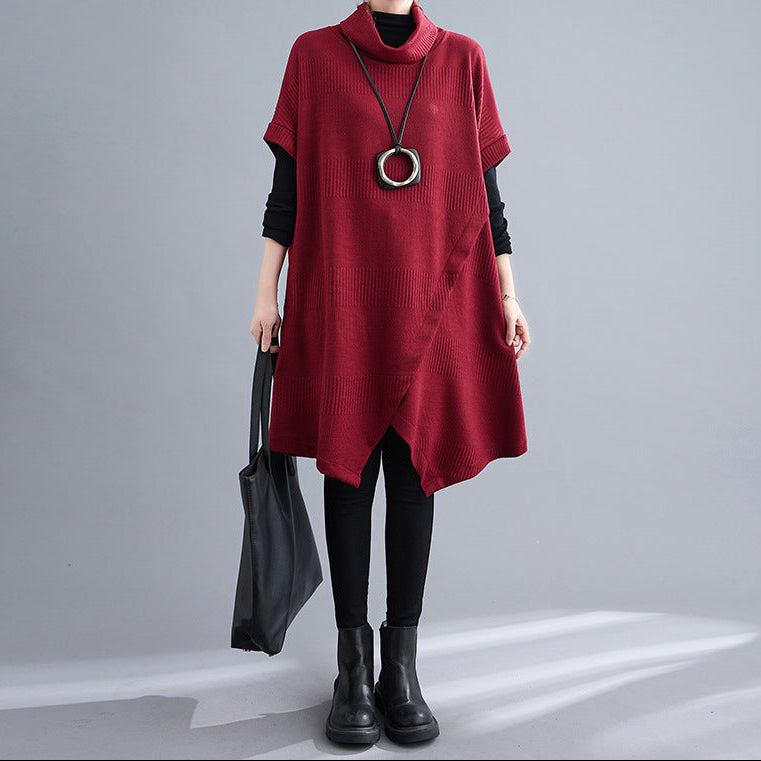 Slimming High Collar Short Sleeve Outerwear