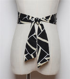 Removable Silk Scarf Stitching Belt Decoration