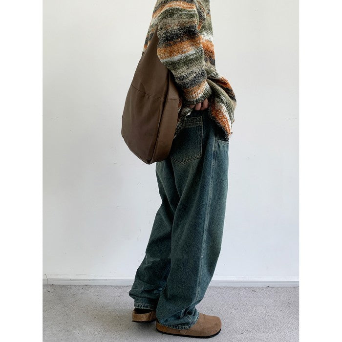 Japanese-style Retro Basic Style Blue Jeans