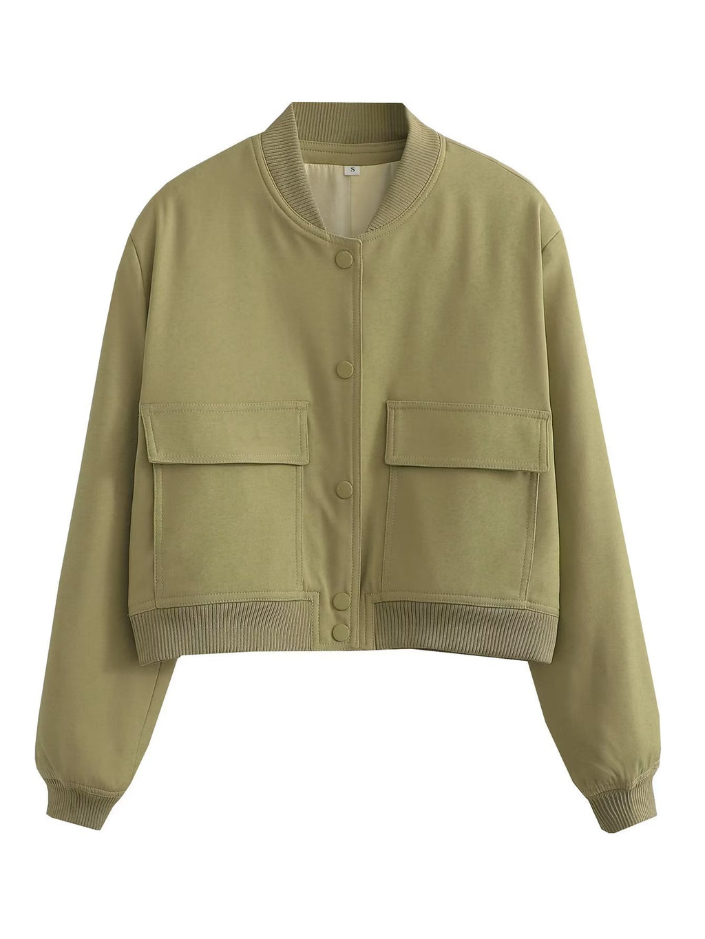 Casual Single-breasted Stand Collar Short Jacket
