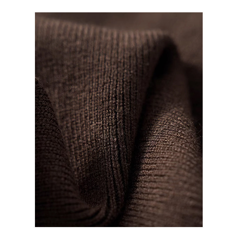 Loose Fit Knitted Vest + Long Sleeved Shirt Set