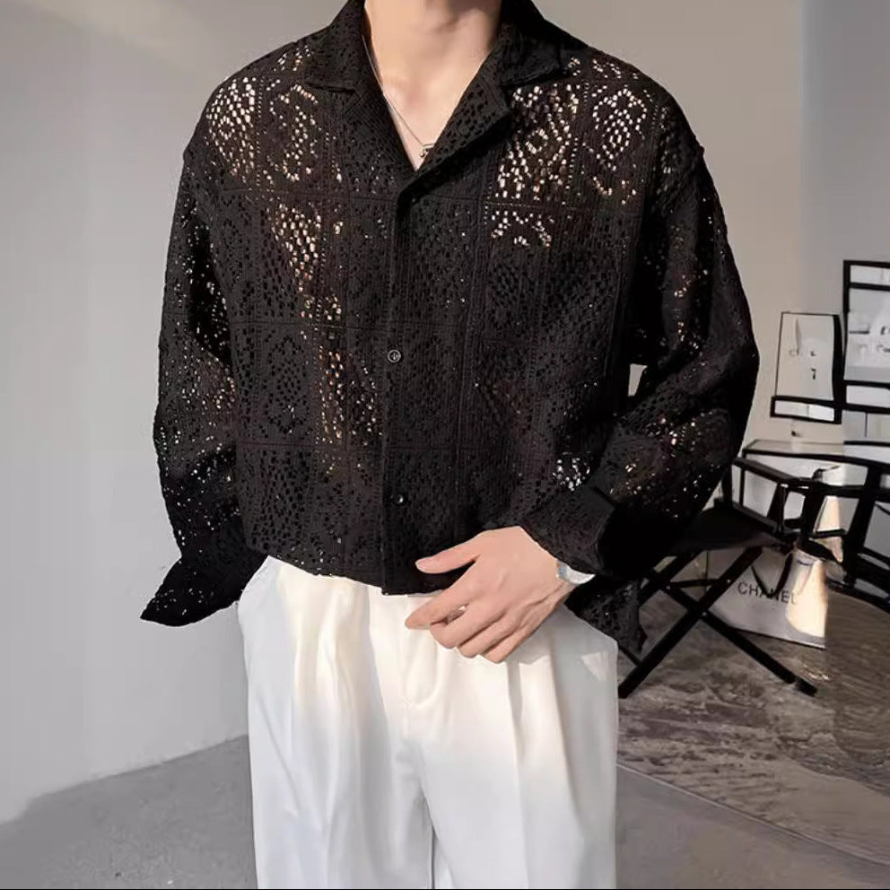 High-grade Cuban Collar Airy Shirt