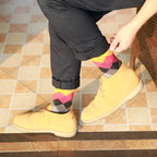 Colored diamond  long socks