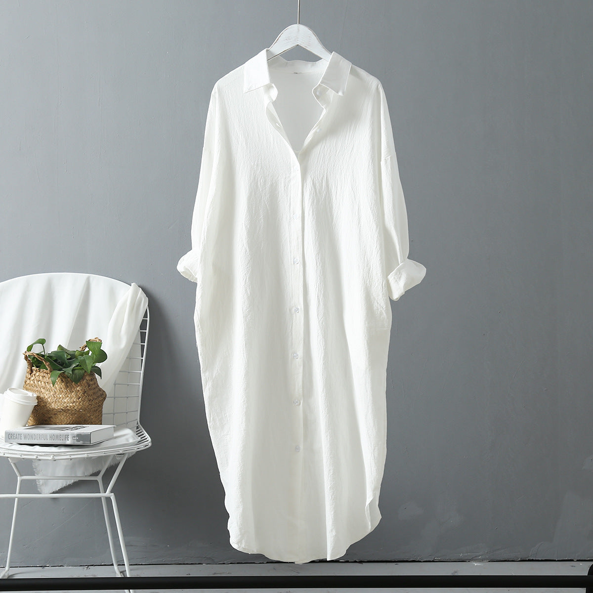 Extra Long Dress Shirt - Mid-Length Sleeve