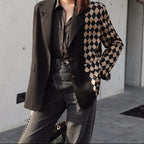 Paneled Pattern Design Suit Jacket