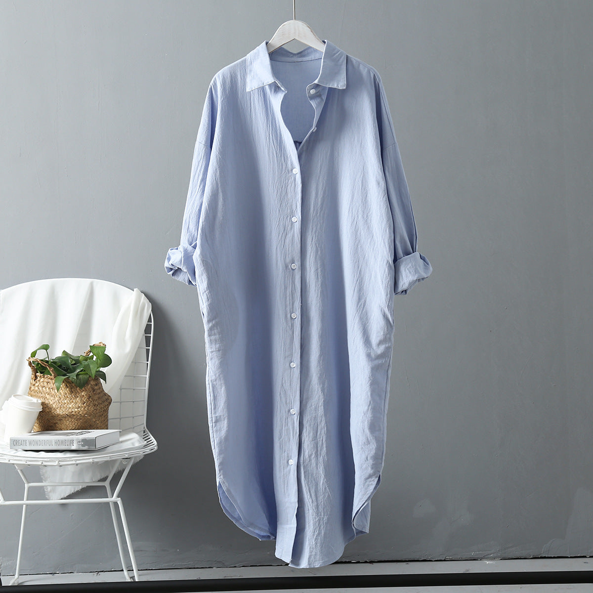 Extra Long Dress Shirt - Mid-Length Sleeve