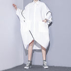 Irregular plus size shirt/shirt dress