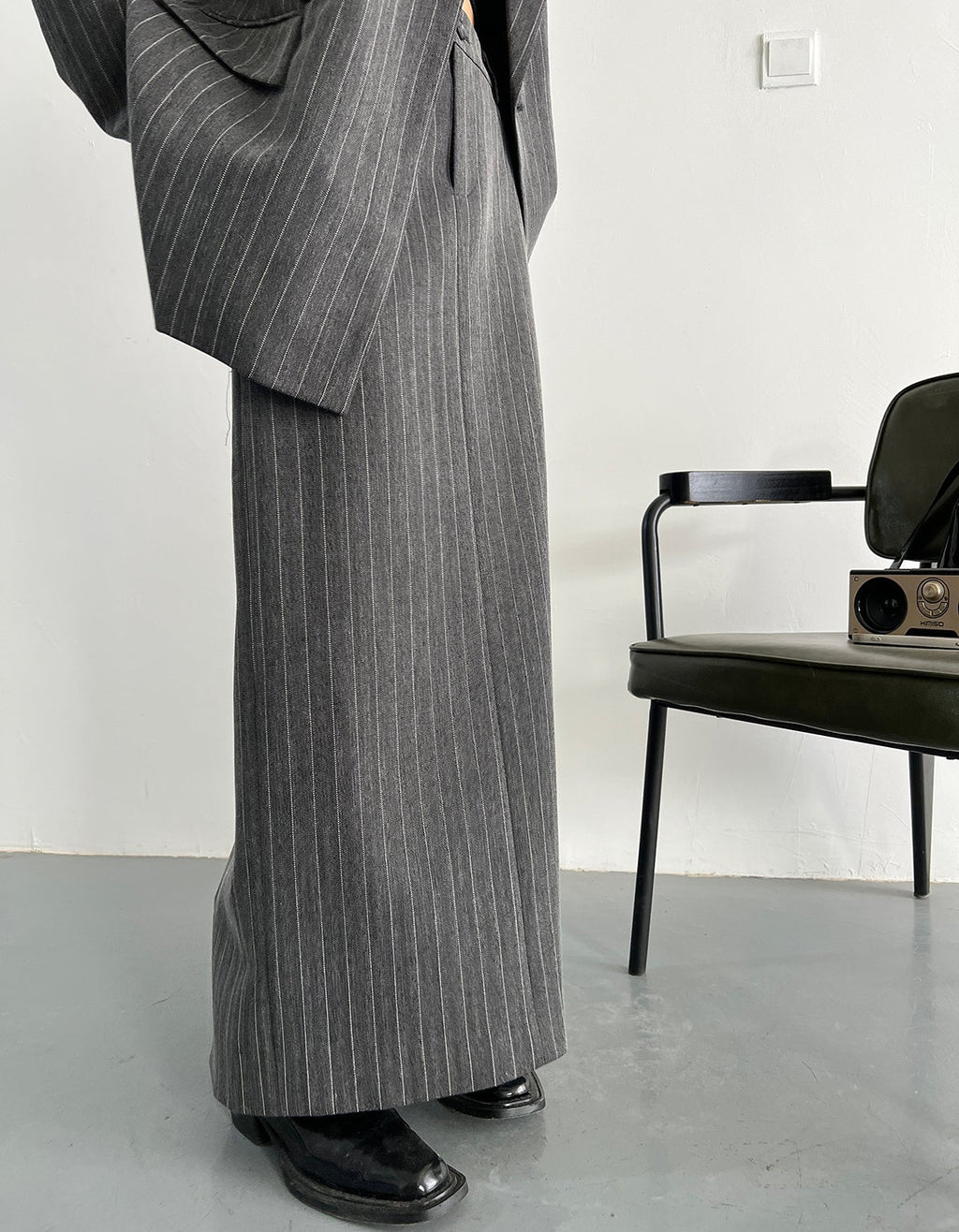 Striped Oversized Skirt Suit