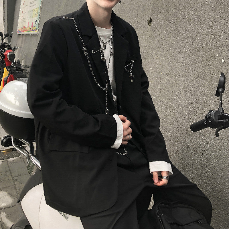 Loose Two-piece Suit w/ Accessories