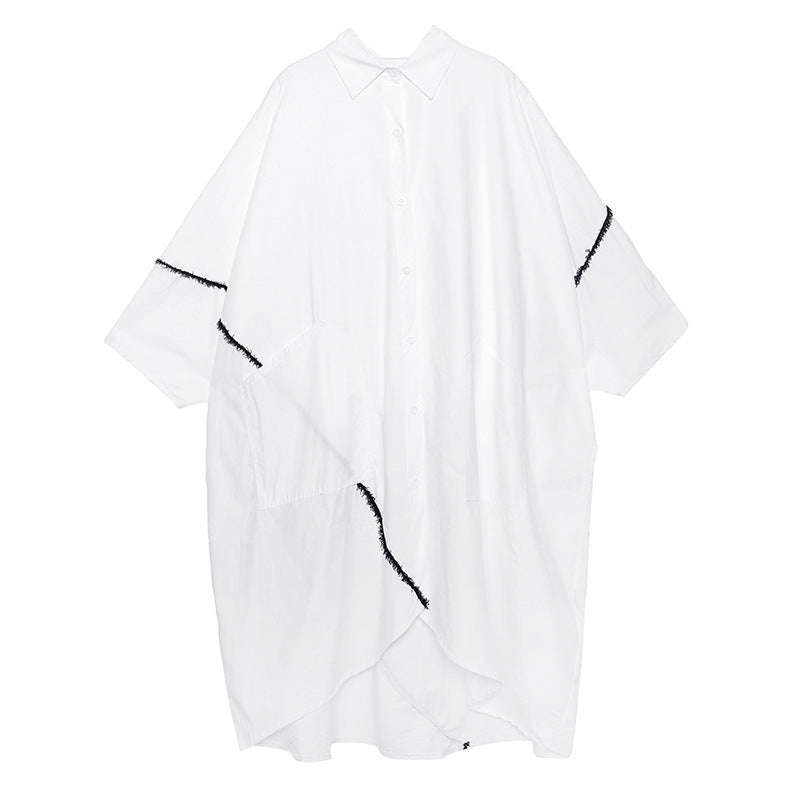 Irregular plus size shirt/shirt dress