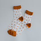 Glass Silk Dotted Socks