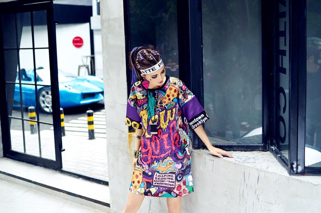 New York Plus Size T-Shirt Dress