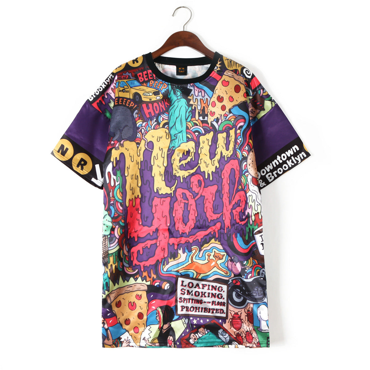 New York Plus Size T-Shirt Dress