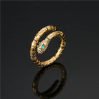 Jewel of the Orient Adjustable Snake Ring