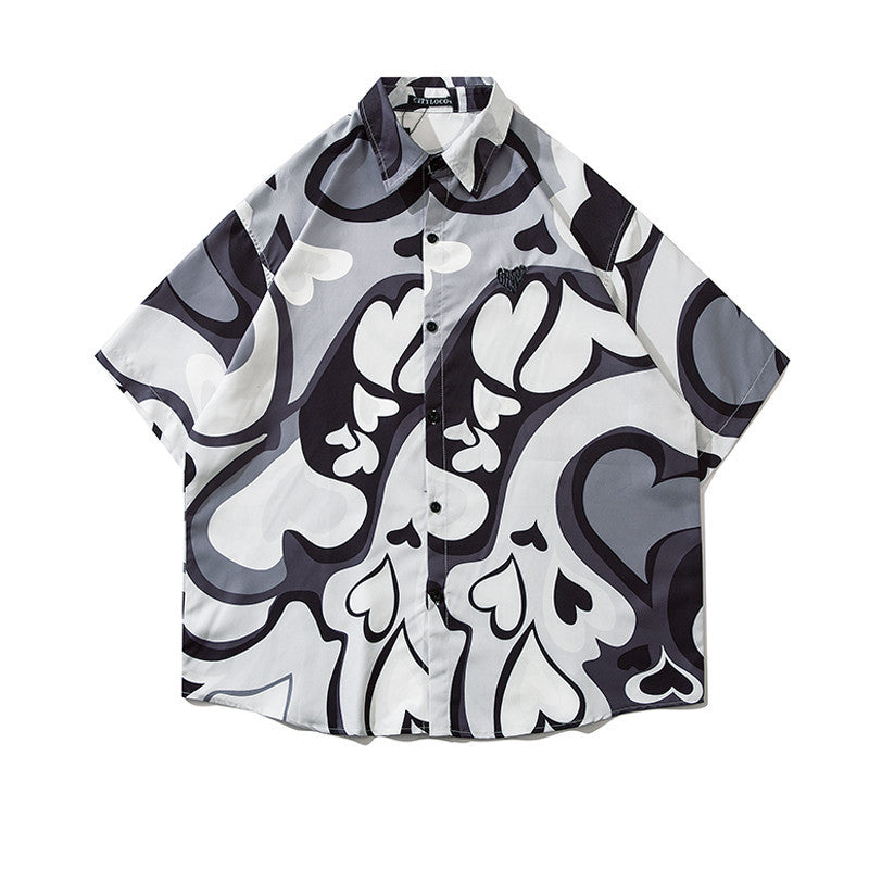 Love - Hearts - Graphic Short Sleeve Shirt