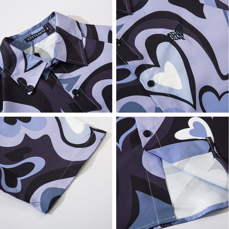 Love - Hearts - Graphic Short Sleeve Shirt