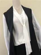 Open Long Back Split Vest