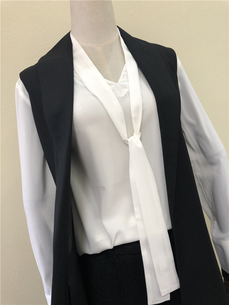 Open Long Back Split Vest