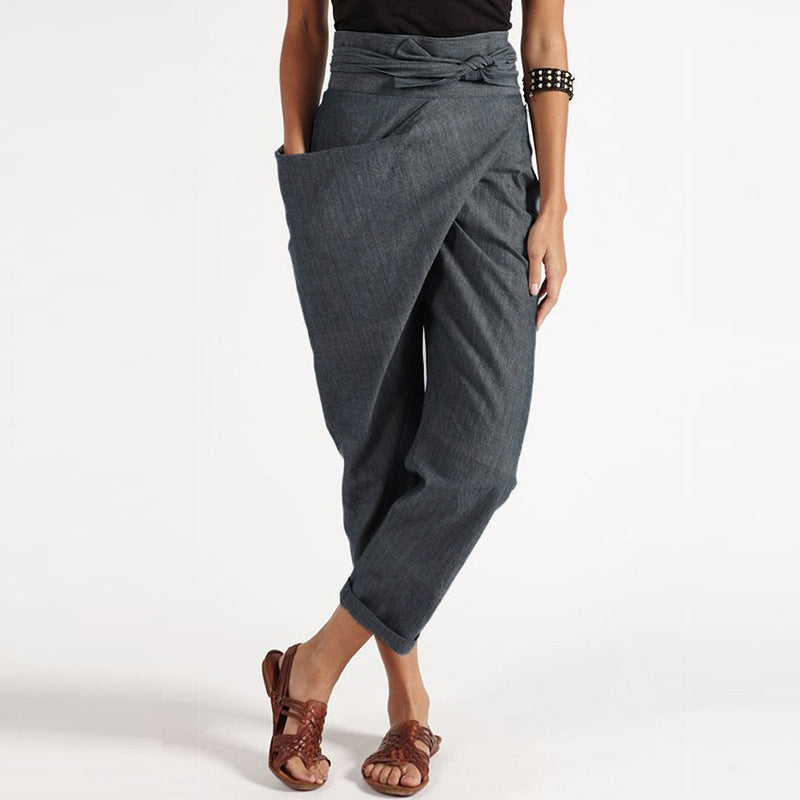 Float - One Side Pocket Design Capri Pant