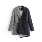 Asymmetric Slim Mid-Length Blazer