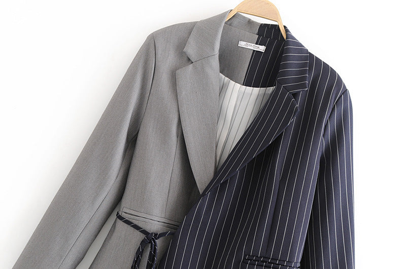 Asymmetric Slim Mid-Length Blazer