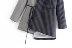 Asymmetric Slim Mid-Length Blazer