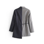 Asymmetric Slim Mid-Length Blazer
