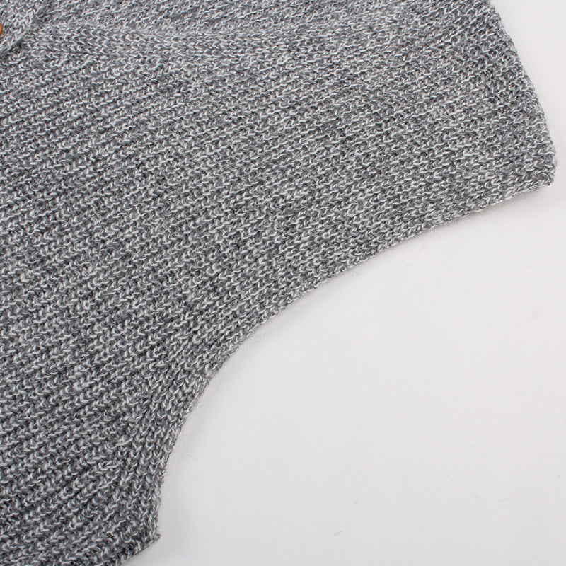 Vintage mixed grey knit vest