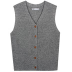 Vintage mixed grey knit vest
