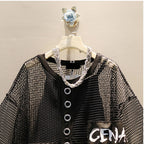Mesh Oversized Graphic Overshirt