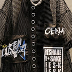 Mesh Oversized Graphic Overshirt