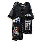 Mesh Oversized Graphic Overshirt