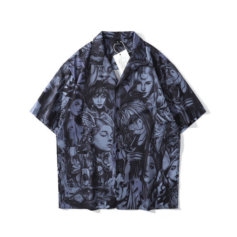 Oversized Graphic Print Shirts
