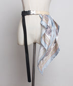 Vintage fashion attached scarf belt