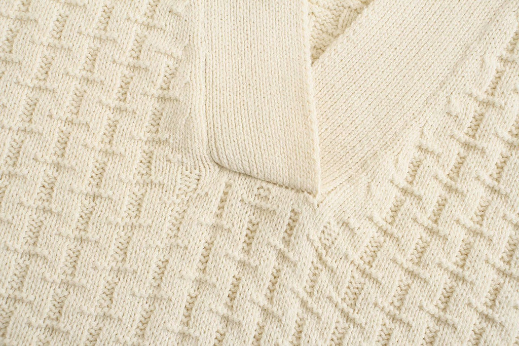 Korean Style Shirt Collar Knitted Vest