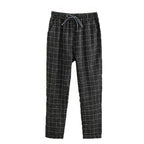 Nine points harem plaid casual pants