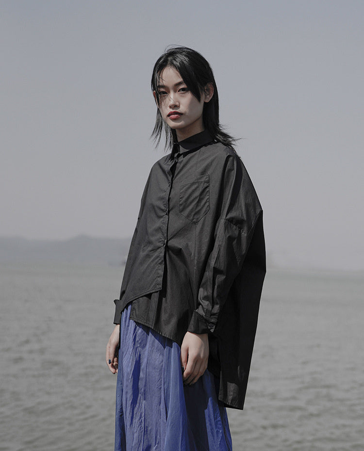 Niche Irregular Layered Shirt