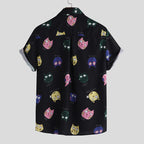 Cat Mood Print Shirt