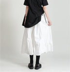 Loose High Waist Mid-length Niche A-Line Skirt