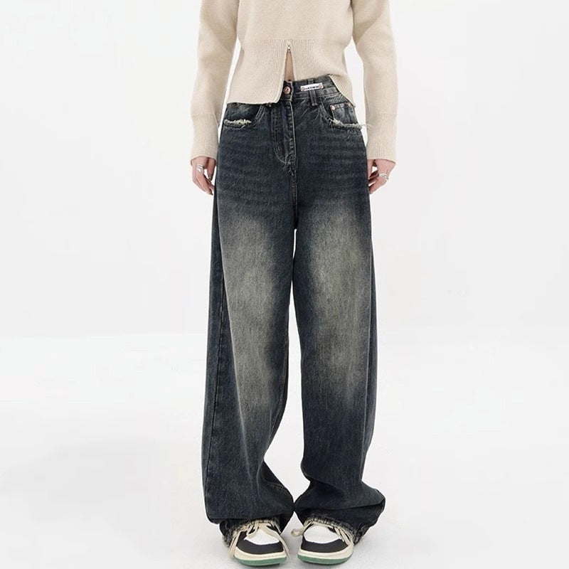 Slim High Waist Super Wide Leg Jeans