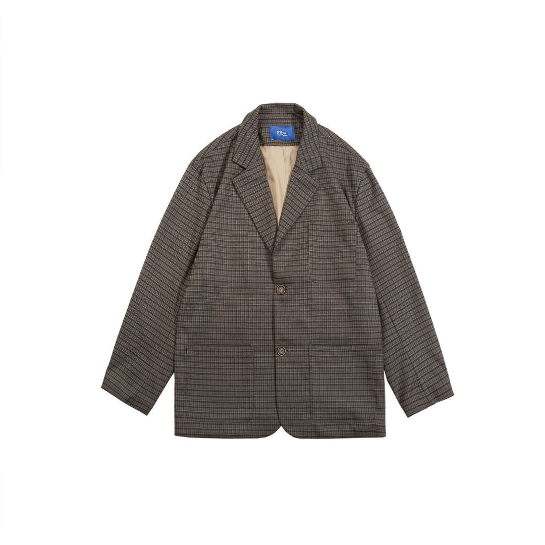Retro Japanese Style Patterned Blazer