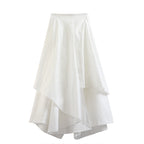 Irregular Ruffle High Waist Panel Skirt