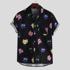 Cat Mood Print Shirt