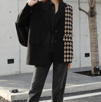 Paneled Pattern Design Suit Jacket