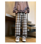 Wide Leg Plaid Pants