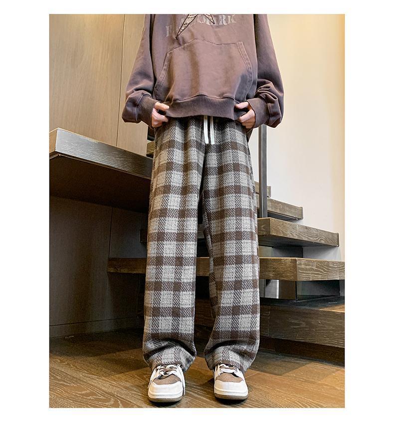 Wide Leg Plaid Pants