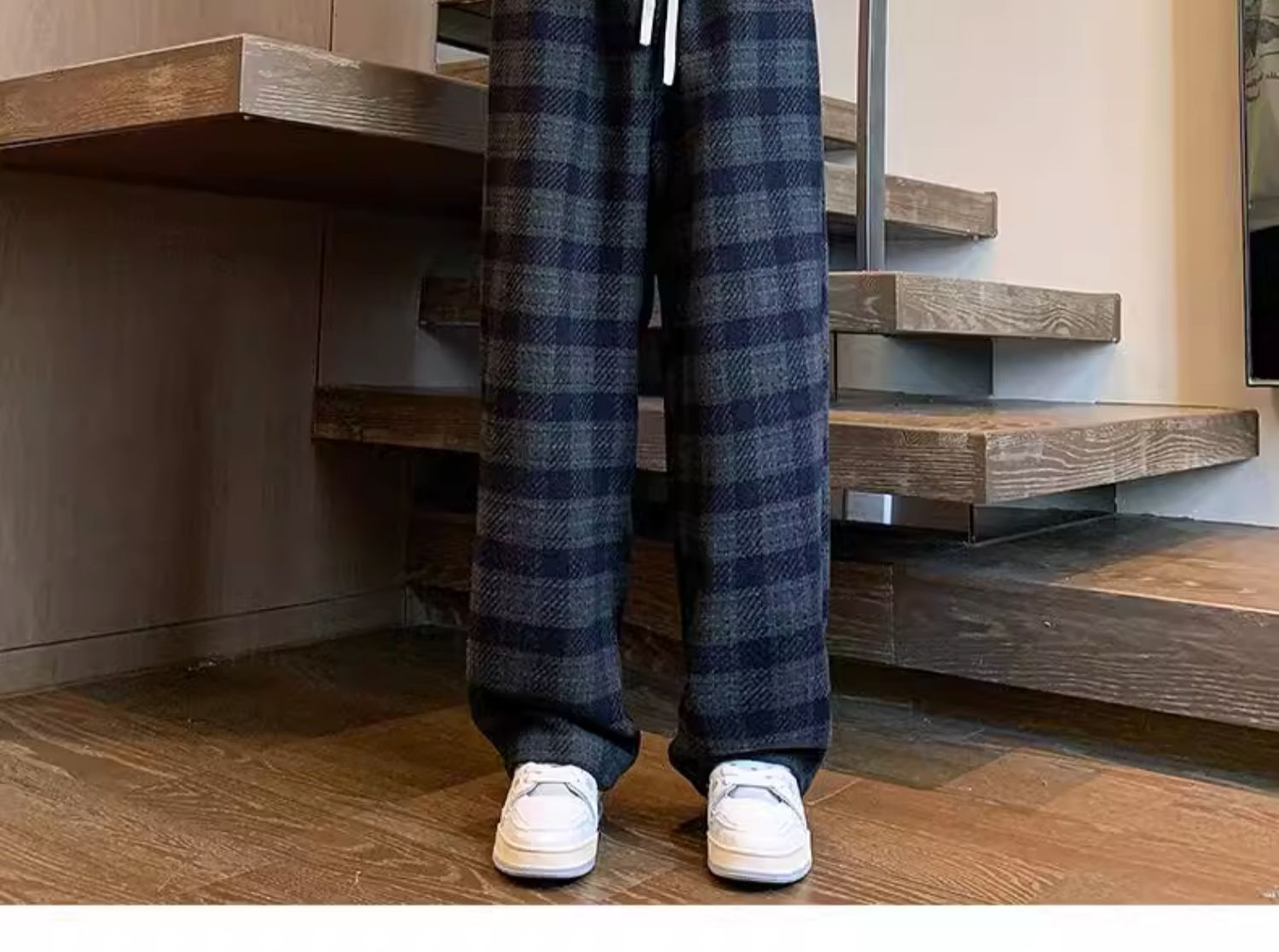 Wide Leg Plaid Pants
